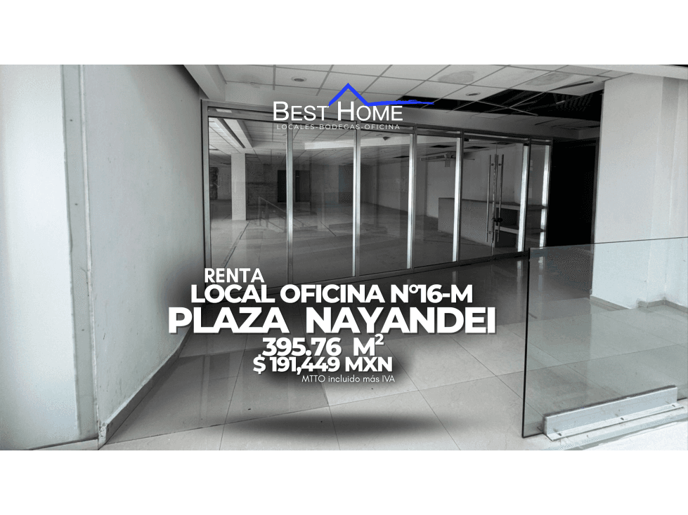 Local Oficina de 395m2 en Renta Primer Piso en Plaza Nayandei, Cancún - 1