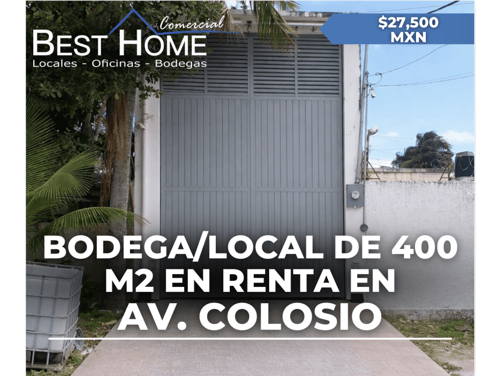 Bodega/local de 400 m2 en venta en av colosio - Cancún - 1