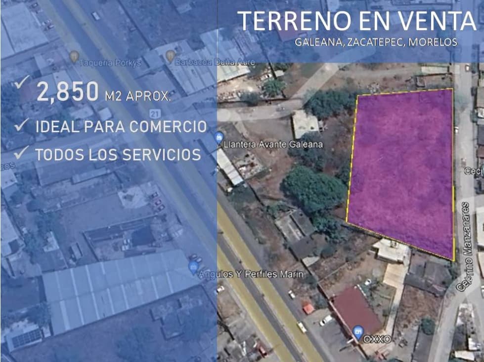 SE VENDE TERRENO EN GALEANA, ZACATEPEC, IDEAL PARA PLAZA COMERCIAL - 1
