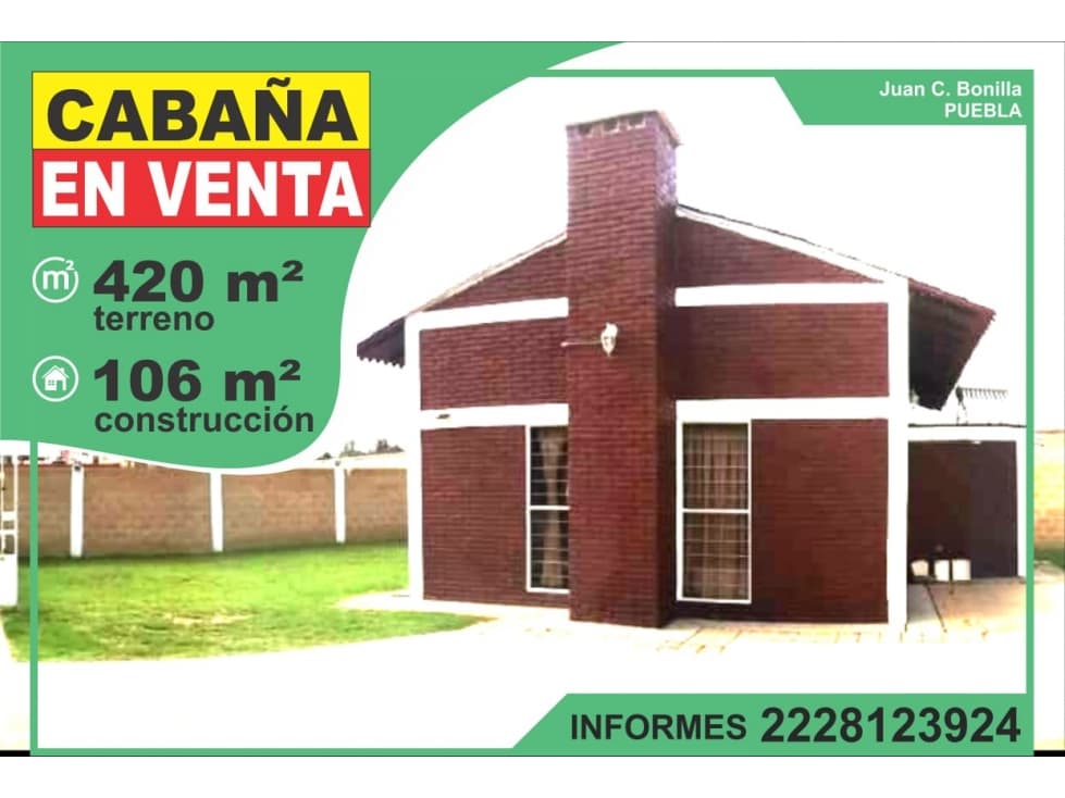 CASA EN VENTA PUEBLA TIPO CABAÑA - 1