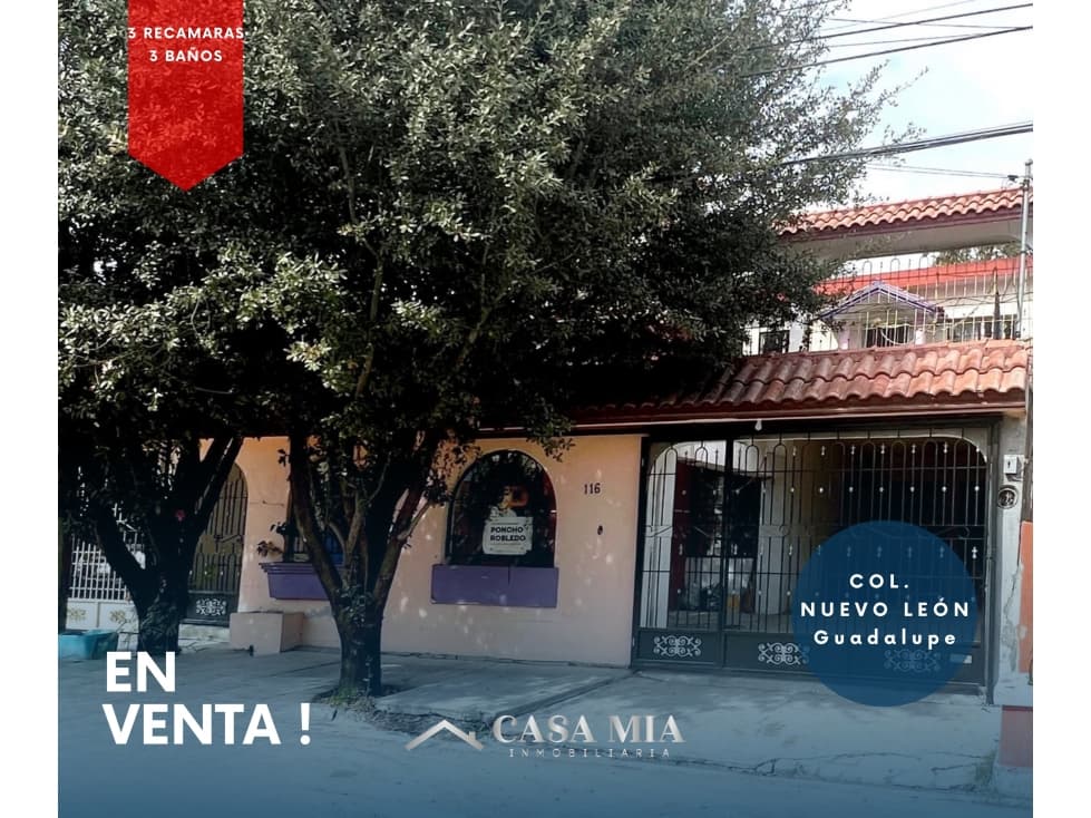 Casa en Venta en Colonia Nuevo León, Guadalupe, N.L. - 1