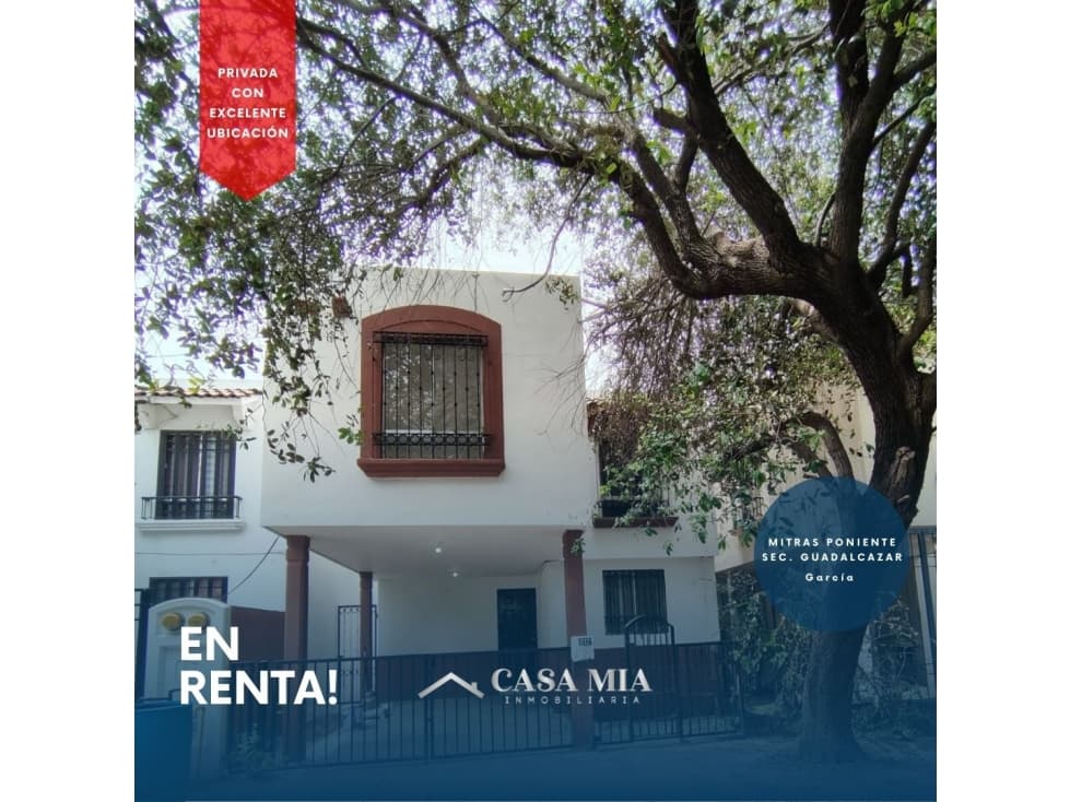 Casa en Renta en Mitras Poniente Sec. Guadalcazar, García, N.L. - 1
