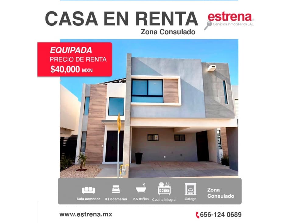 CASA EN RENTA UBICACION PRIVILEGIADA EN ZONA CONSULADO - 1