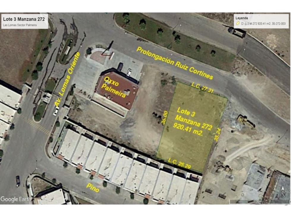TERRENO EN VENTA CUMBRES PALMEIRA POR AV PROL RUIZ 920 M2 $ 11.960.000 - 1