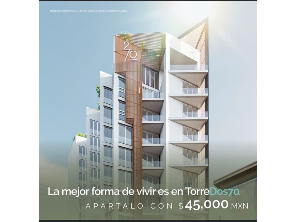 PREVENTA DEPARTAMENTO MODELO AMBAR EN TORRE 270 TIJUANA DESDE - 1