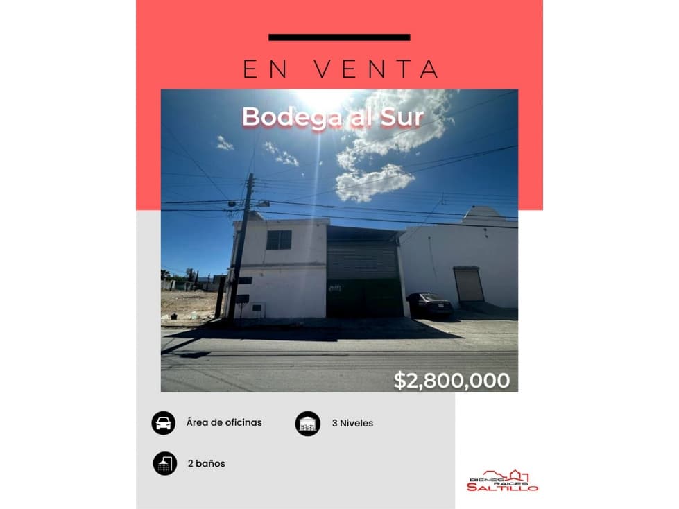 Bodega en Venta Col. Landín, Sur de Saltillo - 1