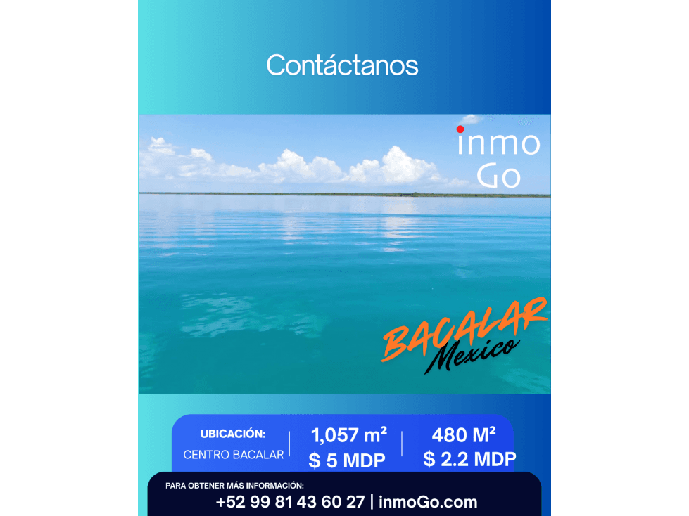 Venta Terreno Bacalar 480 m2 $2.2 MDP - 1
