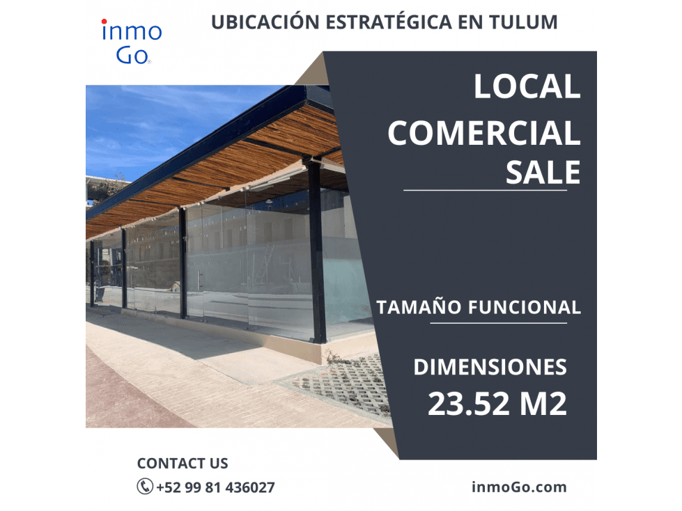 Venta Local comercial Tulum $3.7MDP 23.52 m2 - 1