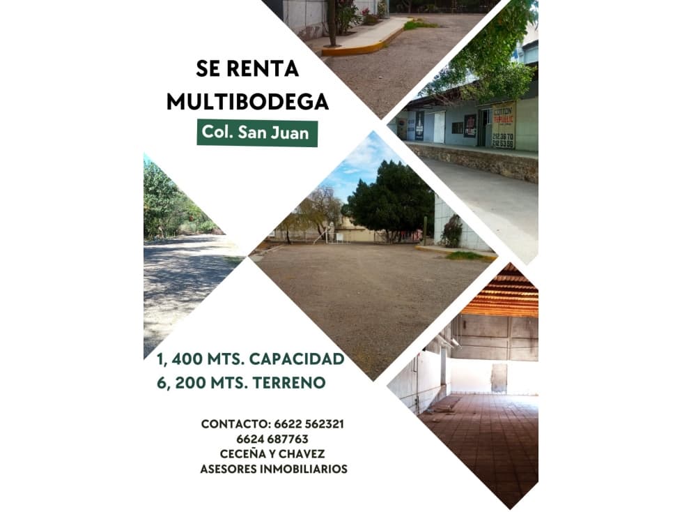 SE RENTA BODEGA EN COLONIA SAN JUAN - 1