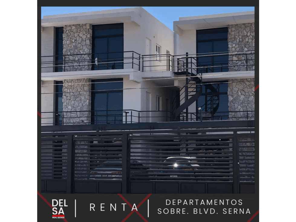 DEPARTAMENTOS EN RENTA SOBRE EL BLVD. FCO. SERNA - 1