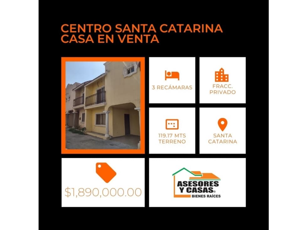 SE VENDE CASA EN SANTA CATARINA CENTRO - 1