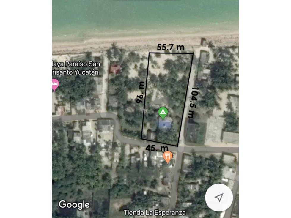 VENDO TERRENO FRENTE AL MAR, EN SAN CRISANTO, YUCATAN - 1