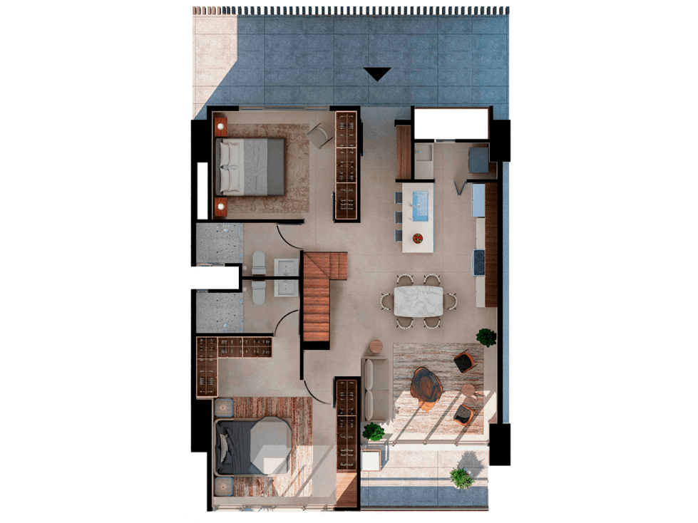 PENTHOUSES EN VENTA DE 2 RECAMRAS MODELO PH-VIENTO - 1