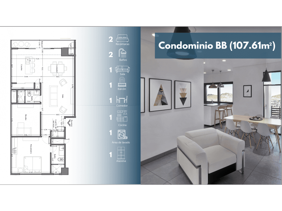 CONDOMINIOS EN VENTA EN ENHAUS EN GENONIMO MEZA DE 107.61 M2 - 1