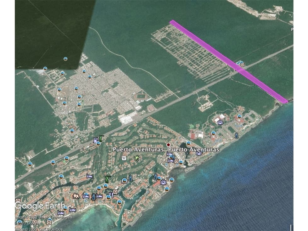 Terreno puerto aventuras qroo . 19.2 hectáreas orilla playa . - 1