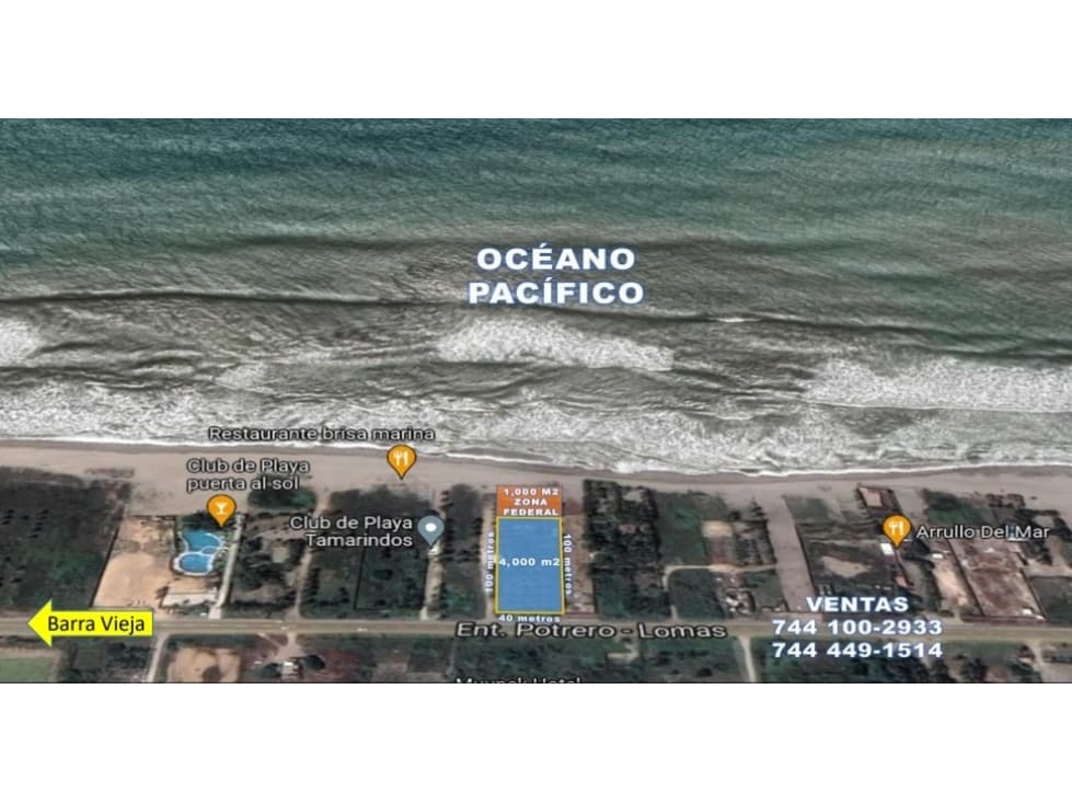 Terreno en Playa Encantada, Acapulco, (1121) - 1