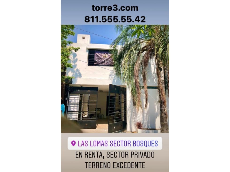 RENTA Las Lomas, Sector Bosques (Privada) - 1