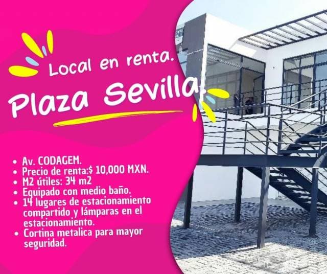 Locales en renta en Av. CODAGEM PLAZA SEVILLA. - 1