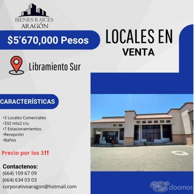 Vendemos 3 Locales Comerciales en Libramiento Sur - 1