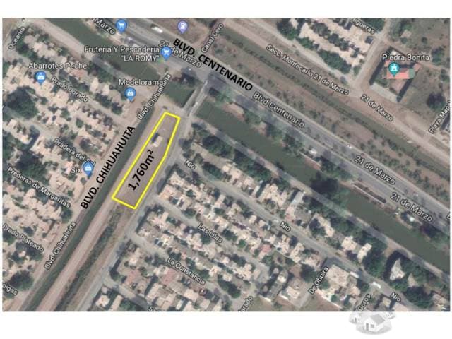 TERRENO EN VENTA BLVD. CHIHUAHUITA Y BLVD. CENTENARIO LOS MOCHIS SINALOA. - 1