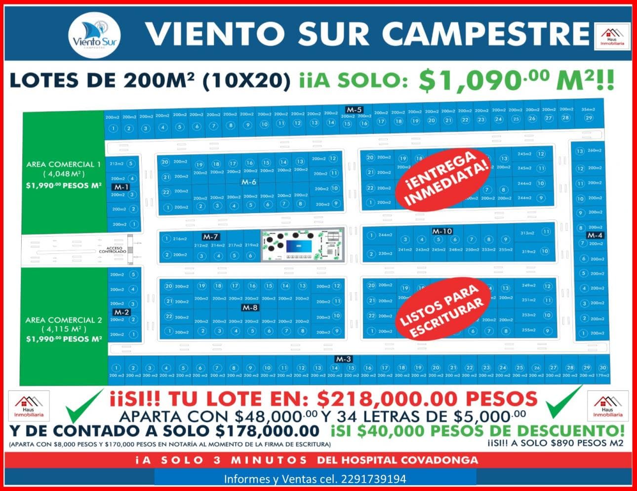 192 LOTES DE 200 M2 EN VIENTO SUR CAMPESTRE - 1