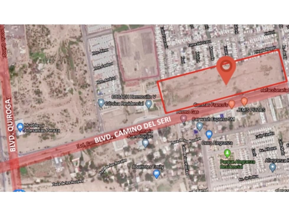 Terreno comercial 40000 m2 Blvd Camino del Seri en Hermosillo - 1