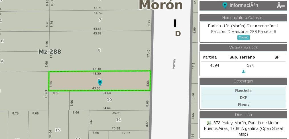 Lote de terreno en venta en Moron - 1