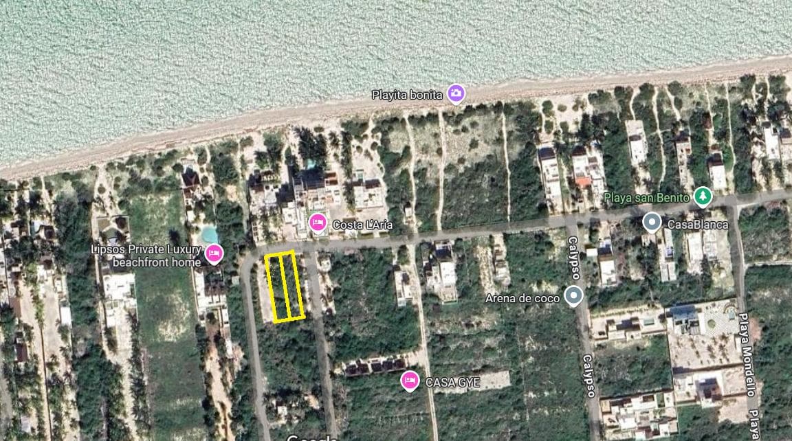 Terreno en Venta ubicado en segunda Fila en San Benito Beach - Yucatan - 1