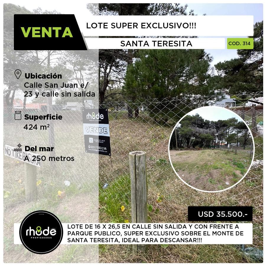 Terreno en Santa Teresita - 1