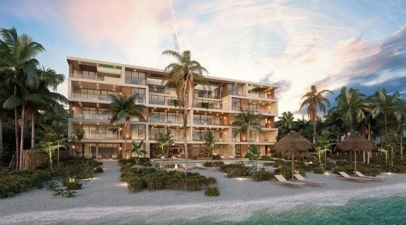 Departamentos en venta frente a la playa de Sinanché, Yucatán. - 1