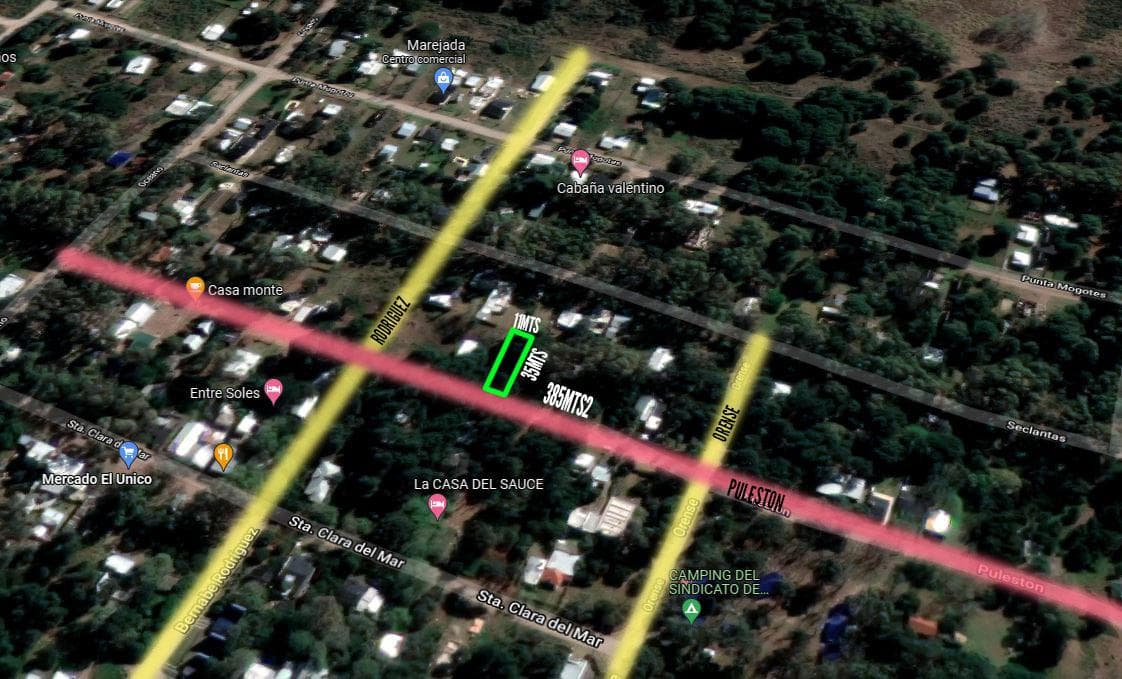 Terreno venta - 11x35mts - 385mts2 totales - Balneario Sauce Grande - 1
