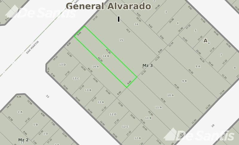 Lote sobre Av San Martín - Miramar - 1