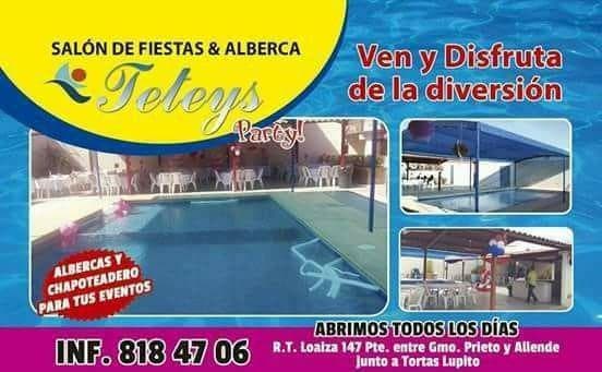 RENTA DE SALON DE FIESTAS & ALBERCA TETEYS PARTY - 1