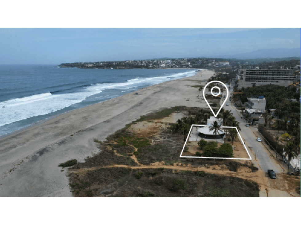 Zicatela, Colotepec / 1200 m2 con concesión / frente de playa - 1