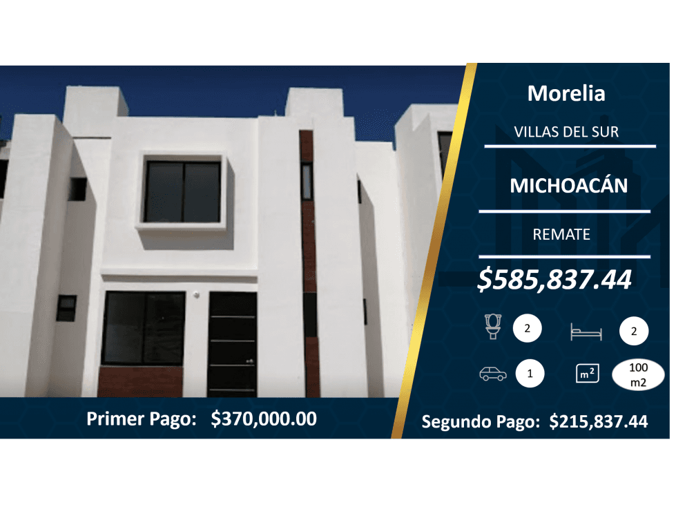 Excelente oportunidad casa en Villas del Sur Morelia $585,837.44 - 1