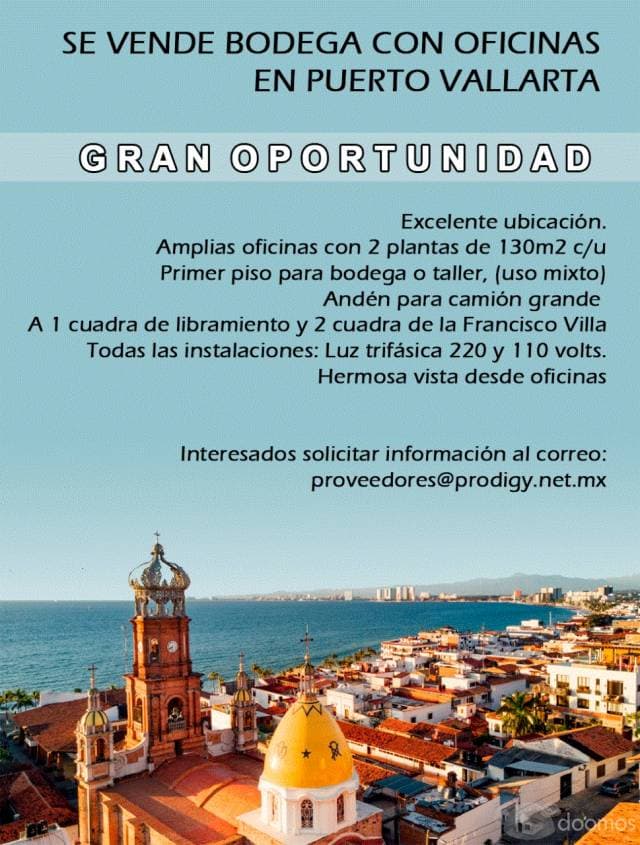 Se vende bodega con oficinas en Puerto Vallarta, excelente ubicación. - 1